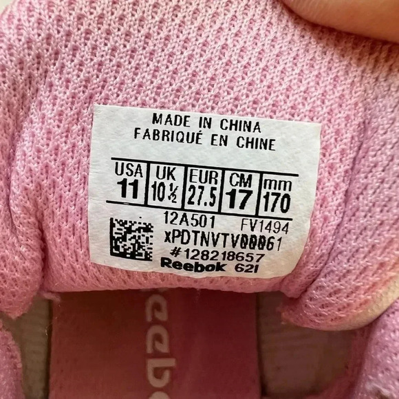 Reebok white/pink Royal Cljog sneakers toddler size 11 - Picture 8 of 8